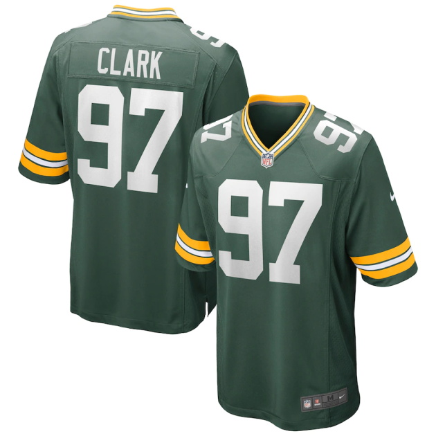 mens nike kenny clark green green bay packers game jersey